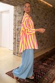 The Penelope Pillow Cotton Boyfriend Shirt Citronella Popsicle /15 =